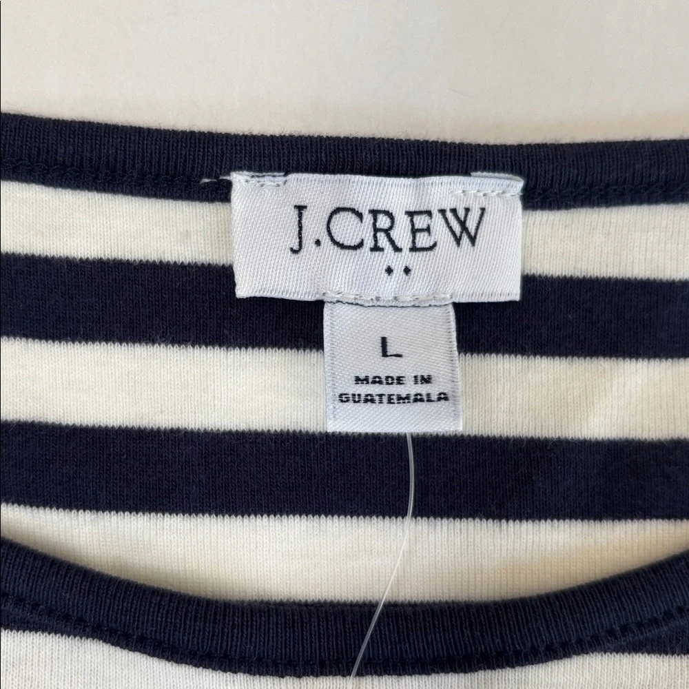 J. Crew Blue White‎ Striped Nautical Cotton Tank Top Women’s Size Large